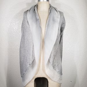 Viviana Uchitel Silk Lapel Cotton Knit Cardigan